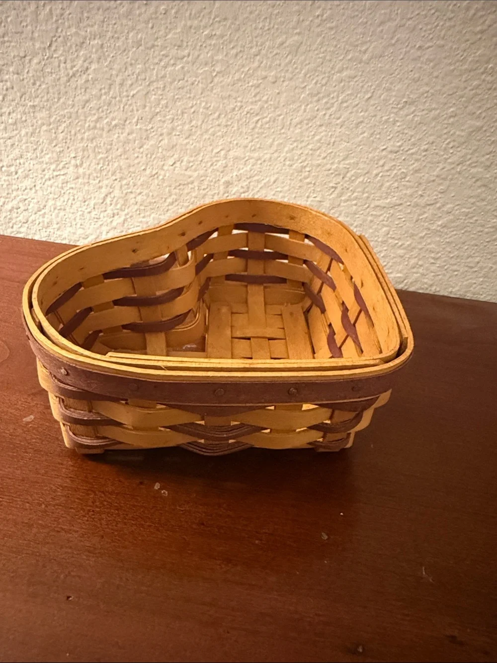 Longaberger Small Heart Shaped Basket 2000